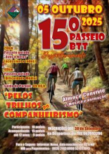 Cartaz do evento 15 º Passeio de BTT "Pelos Trilhos do Companheirismo"