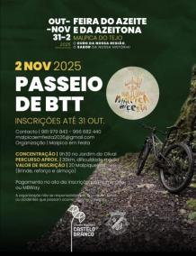 Cartaz do evento Passeio BTT - Feira do Azeite e da Azeitona 
