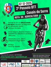 Cartaz do evento 2º Passeio BTT - Casais da Serra - Rota da Agricultura