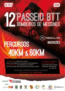 Cartaz do evento 12º Passeio BTT Bombeiros de Messines