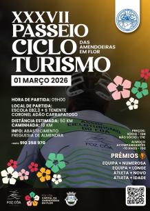 Cartaz do evento XXXVII Passeio de Cicloturismo das Amendoeiras em Flor 2026