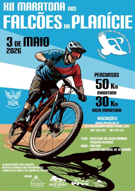Cartaz do evento 12º Maratona dos Falcões da Planície 