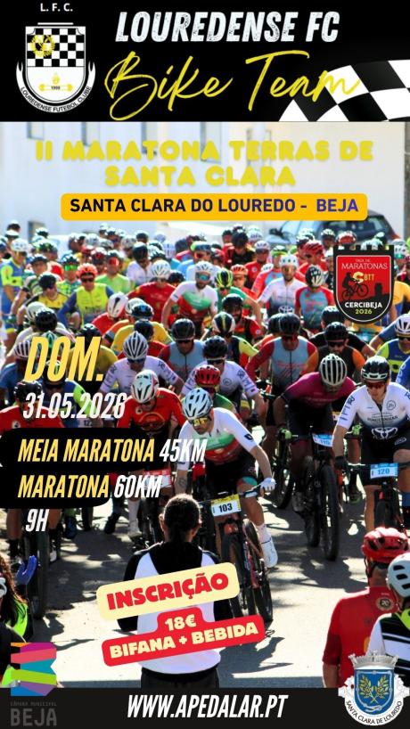 Cartaz do evento II Maratona Terras de Santa Clara - Beja