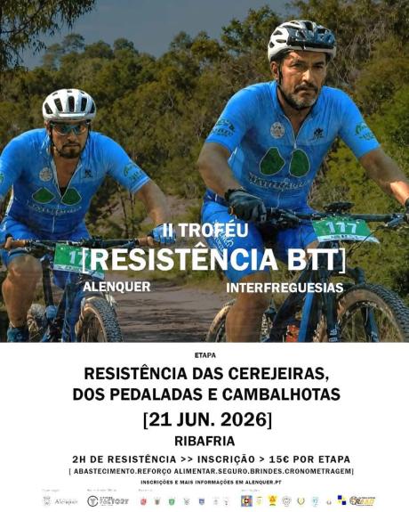 Cartaz do evento Resistência das Cerejeiras dos Pedaladas e Cambalhotas